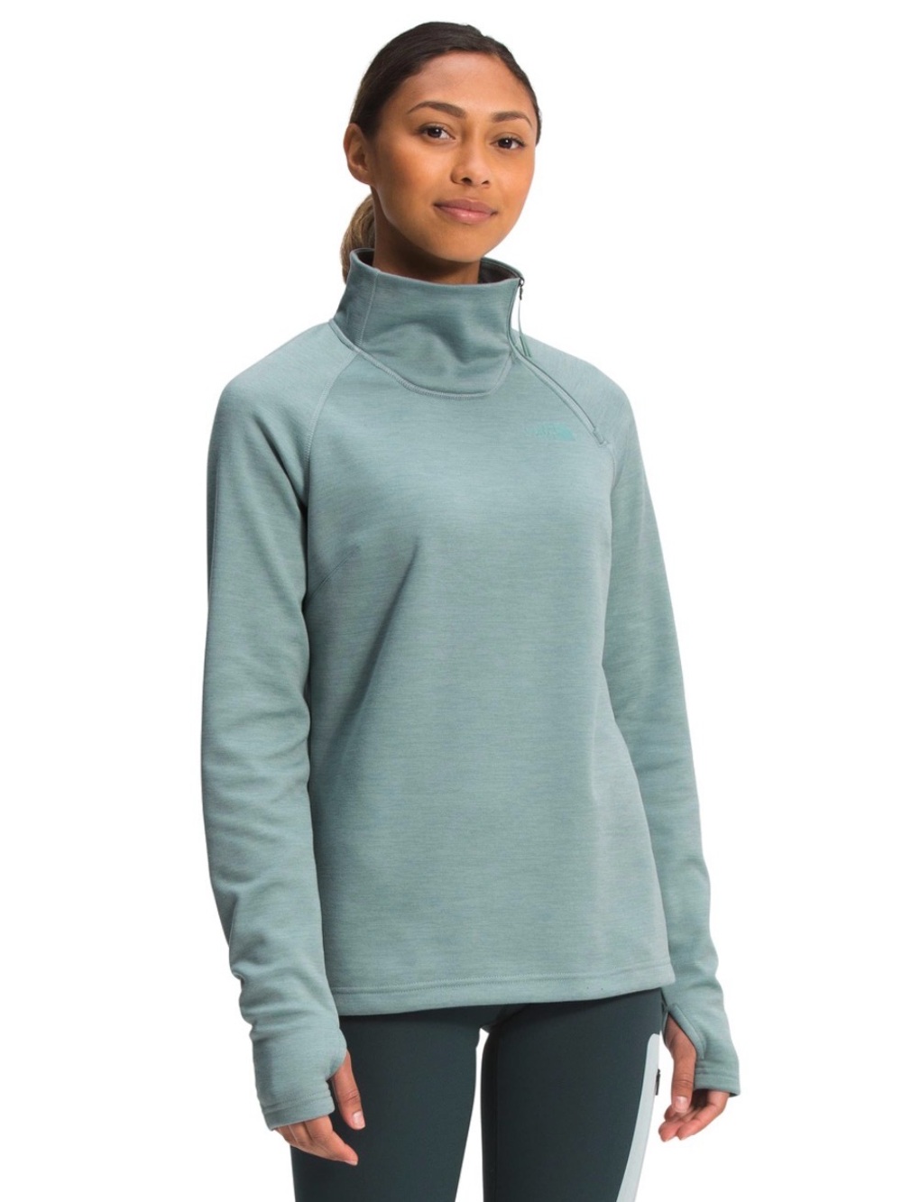 The North Face Canyonlands 1/4 Zip Pullover Silver Blue Heather Women’s Medium